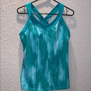 Lucy workout top with lined bra sewn in